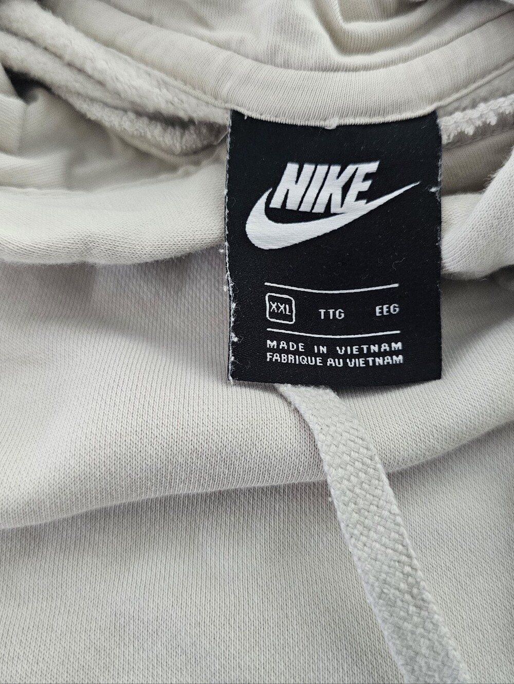 Men's 2XL Nike XXL Light Beige Hoodie